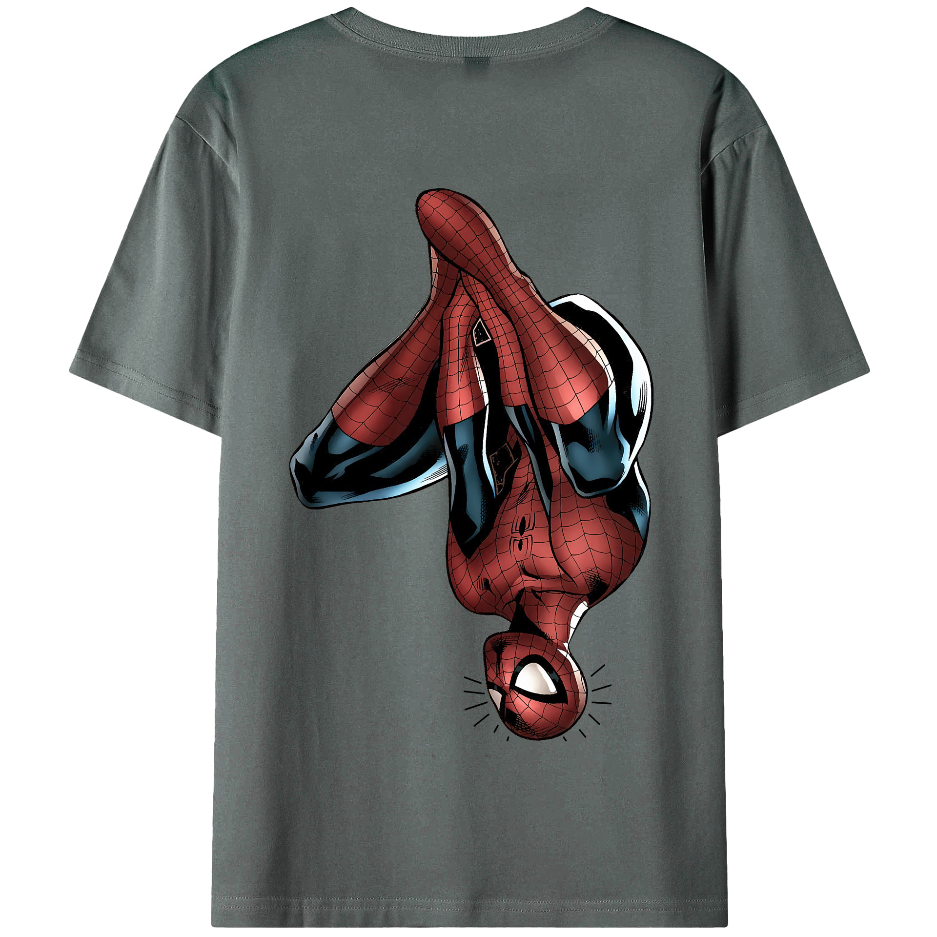 （画像用） Spider Man スパイダーマン 綿100％半袖Tシャツ（背面プリント）